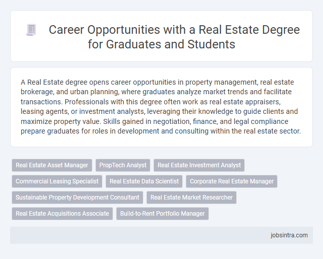 Career Opportunities with a Real Estate Degree for Graduates and Students