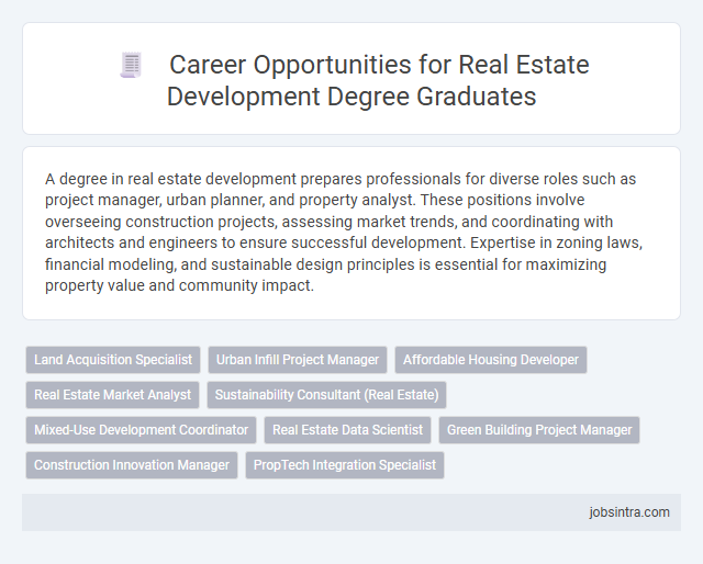 Career Opportunities for Real Estate Development Degree Graduates
