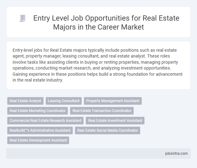 Entry Level Job Opportunities for Real Estate Majors in the Career Market