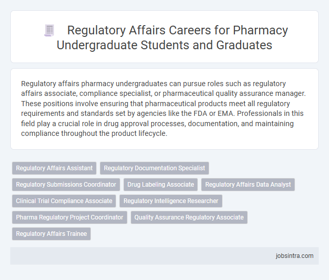 Regulatory Affairs Careers for Pharmacy Undergraduate Students and Graduates
