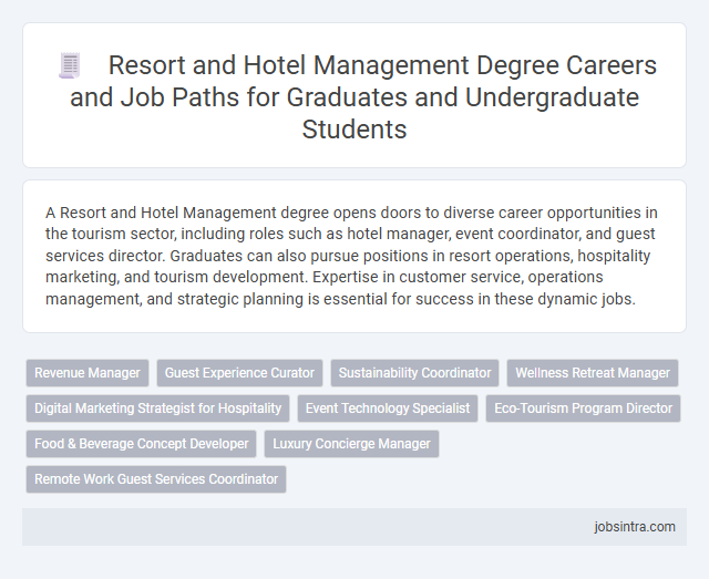 Resort and Hotel Management Degree Careers and Job Paths for Graduates and Undergraduate Students