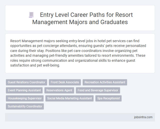 Entry Level Career Paths for Resort Management Majors and Graduates