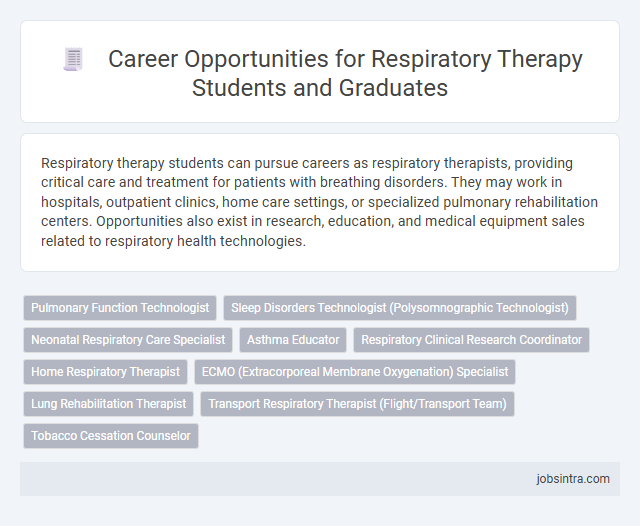 Career Opportunities for Respiratory Therapy Students and Graduates