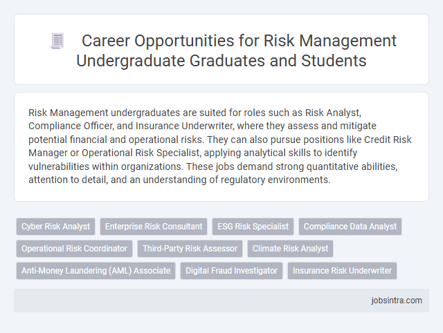 Career Opportunities for Risk Management Undergraduate Graduates and Students