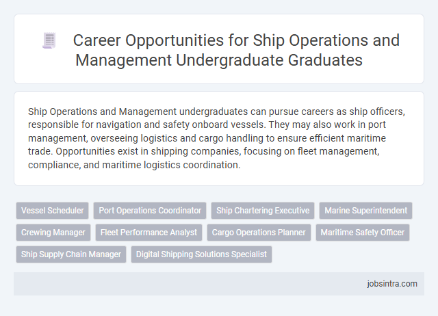 Career Opportunities for Ship Operations and Management Undergraduate Graduates