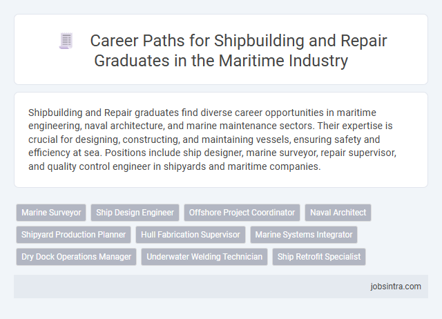 Career Paths for Shipbuilding and Repair Graduates in the Maritime Industry