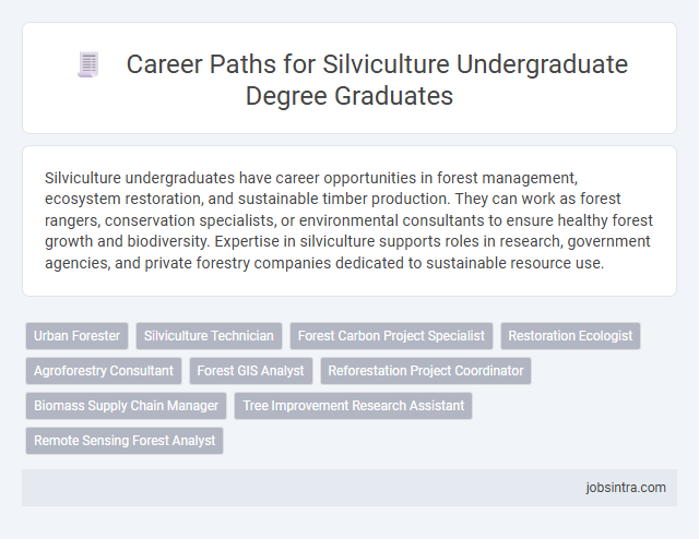 Career Paths for Silviculture Undergraduate Degree Graduates