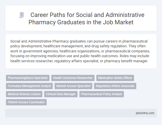 Career Paths for Social and Administrative Pharmacy Graduates in the Job Market