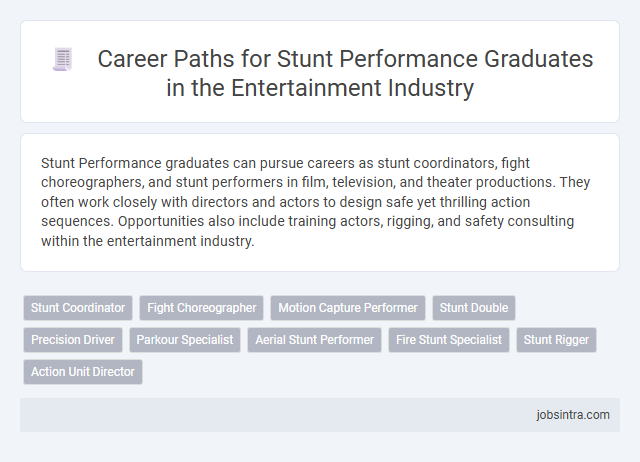 Career Paths for Stunt Performance Graduates in the Entertainment Industry