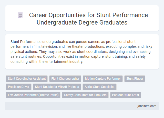 Career Opportunities for Stunt Performance Undergraduate Degree Graduates