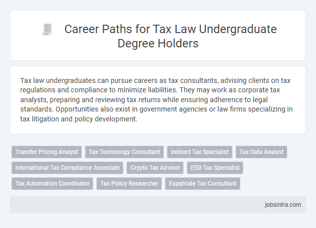 Career Paths for Tax Law Undergraduate Degree Holders