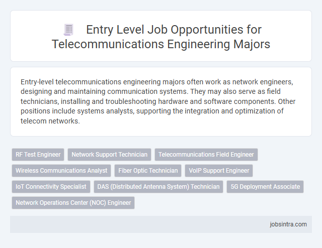 Entry Level Job Opportunities for Telecommunications Engineering Majors