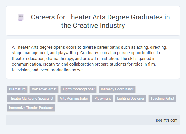 Careers for Theater Arts Degree Graduates in the Creative Industry