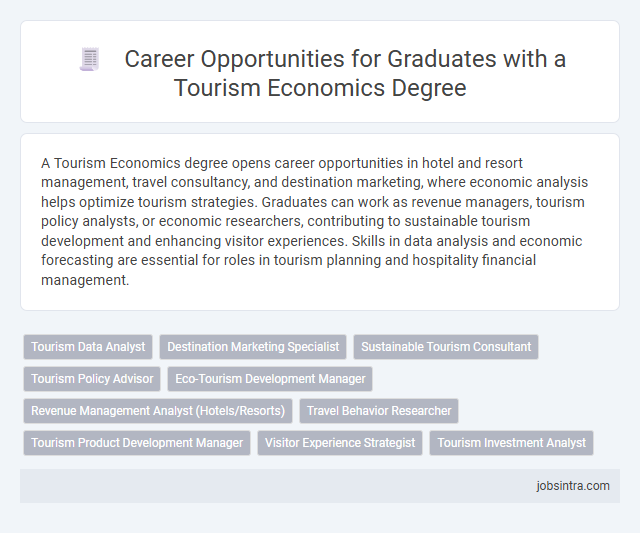 Career Opportunities for Graduates with a Tourism Economics Degree