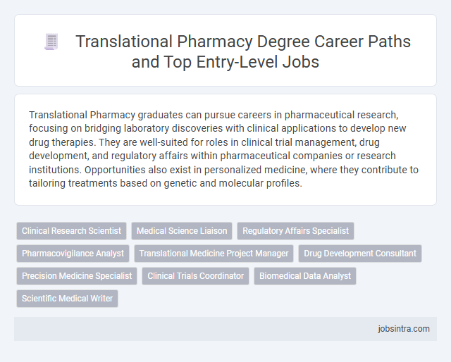 Translational Pharmacy Degree Career Paths and Top Entry-Level Jobs