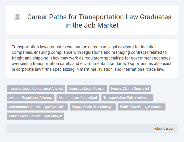 Career Paths for Transportation Law Graduates in the Job Market