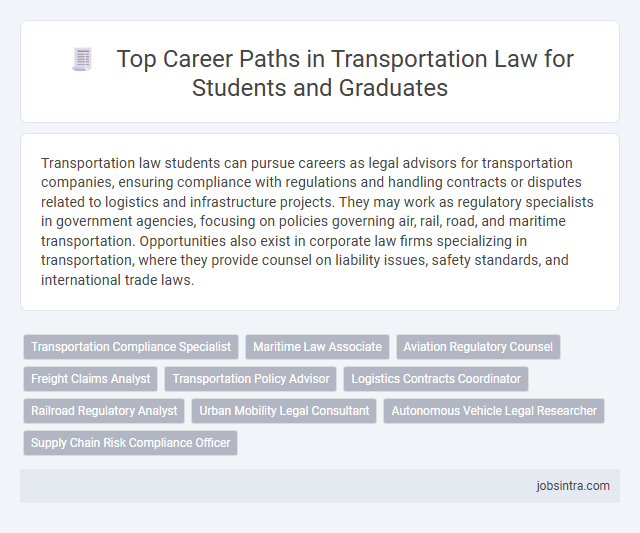 Top Career Paths in Transportation Law for Students and Graduates