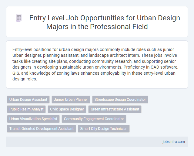 Entry Level Job Opportunities for Urban Design Majors in the Professional Field