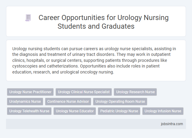 Career Opportunities for Urology Nursing Students and Graduates
