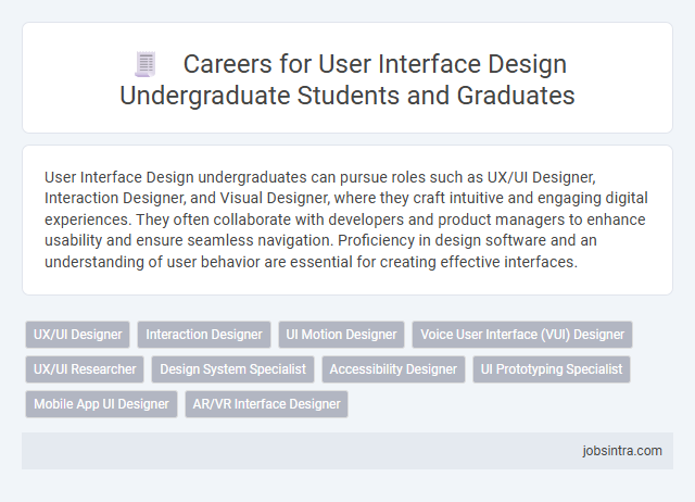 Careers for User Interface Design Undergraduate Students and Graduates