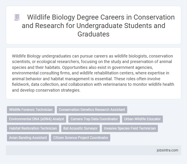 Wildlife Biology Degree Careers in Conservation and Research for Undergraduate Students and Graduates