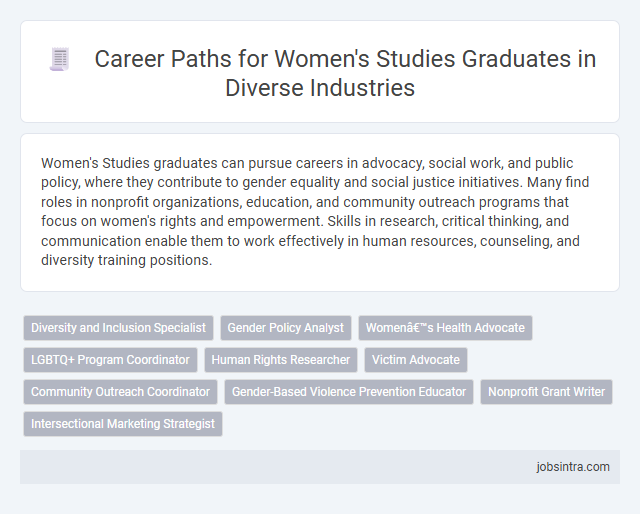 Career Paths for Women's Studies Graduates in Diverse Industries