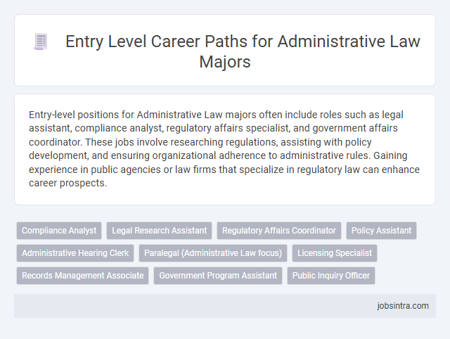 Entry Level Career Paths for Administrative Law Majors