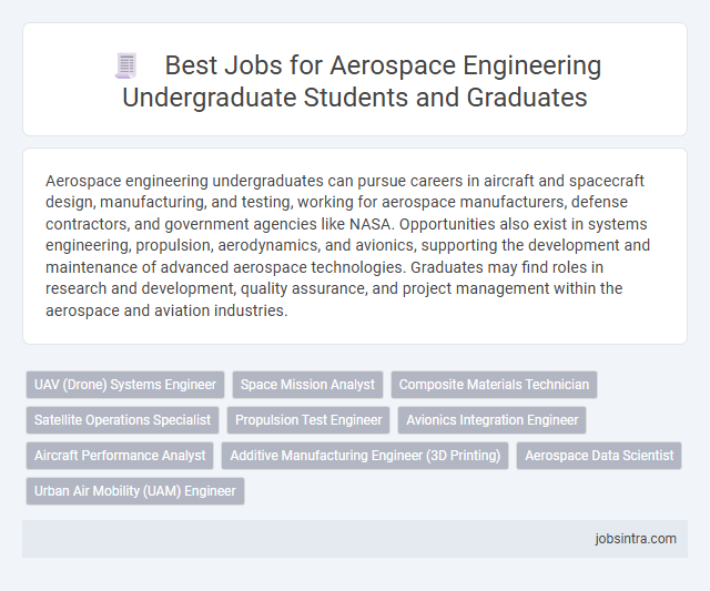 Best Jobs for Aerospace Engineering Undergraduate Students and Graduates