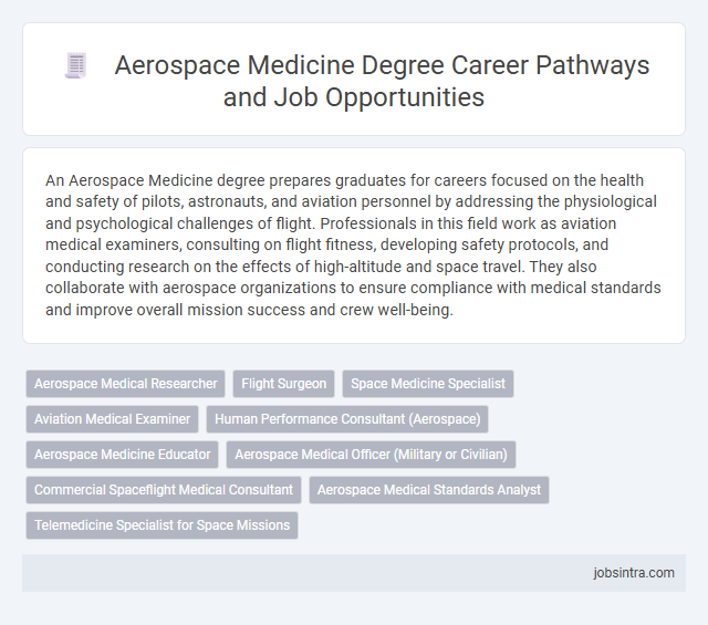 Aerospace Medicine Degree Career Pathways and Job Opportunities
