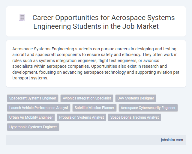 Career Opportunities for Aerospace Systems Engineering Students in the Job Market