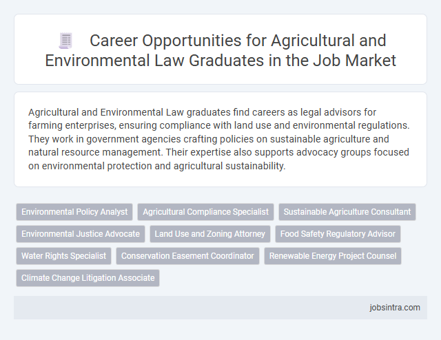 Career Opportunities for Agricultural and Environmental Law Graduates in the Job Market