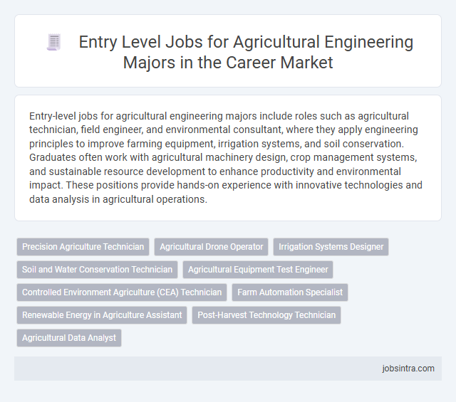 Entry Level Jobs for Agricultural Engineering Majors in the Career Market