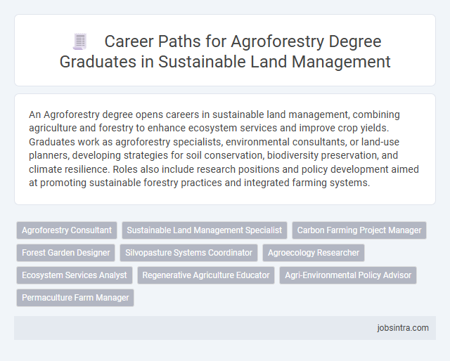 Career Paths for Agroforestry Degree Graduates in Sustainable Land Management
