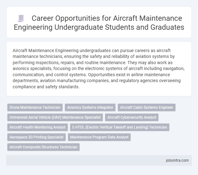 Career Opportunities for Aircraft Maintenance Engineering Undergraduate Students and Graduates