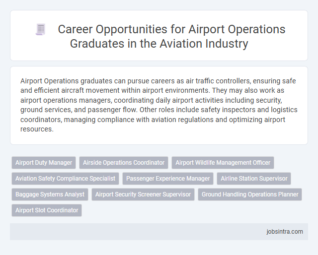 Career Opportunities for Airport Operations Graduates in the Aviation Industry