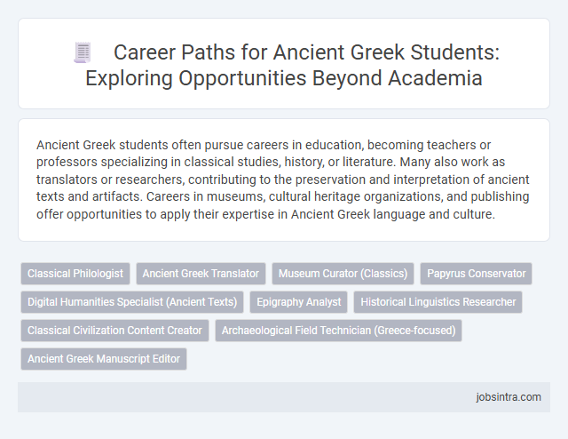 Career Paths for Ancient Greek Students: Exploring Opportunities Beyond Academia