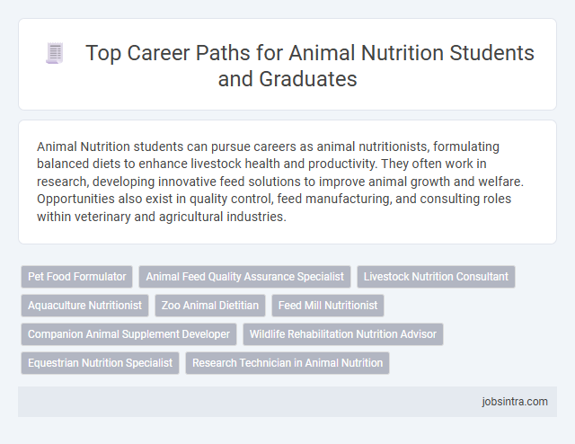 Top Career Paths for Animal Nutrition Students and Graduates