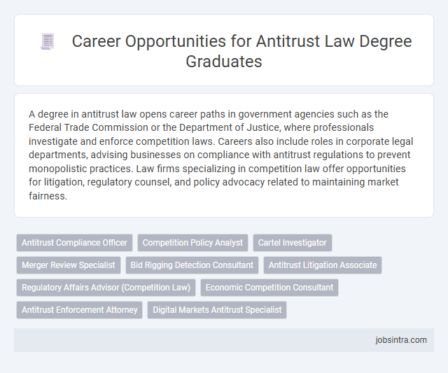 Career Opportunities for Antitrust Law Degree Graduates