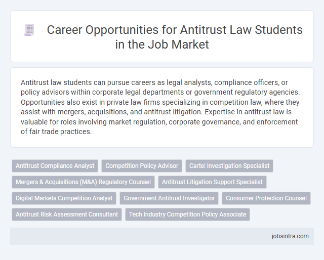 Career Opportunities for Antitrust Law Students in the Job Market