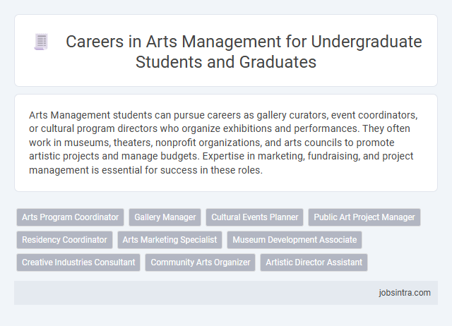Careers in Arts Management for Undergraduate Students and Graduates