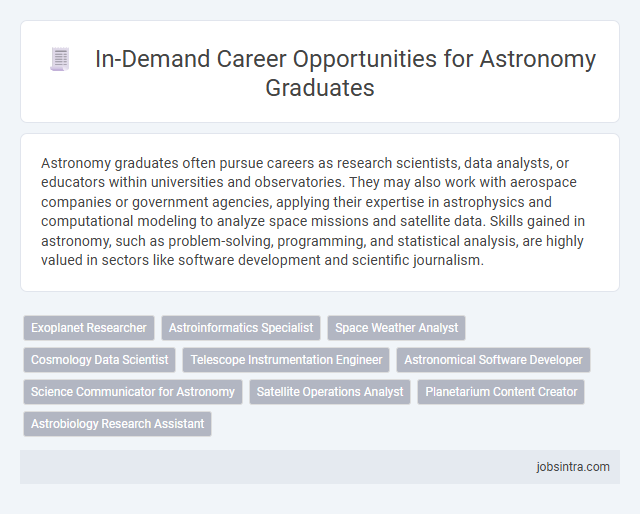 In-Demand Career Opportunities for Astronomy Graduates