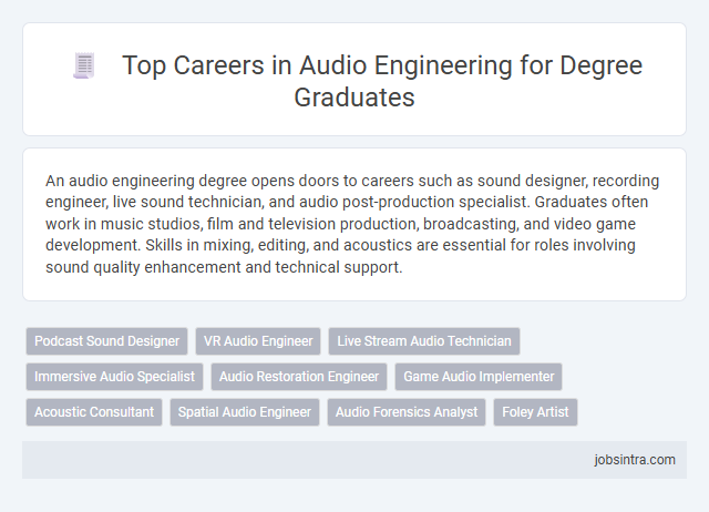 Top Careers in Audio Engineering for Degree Graduates