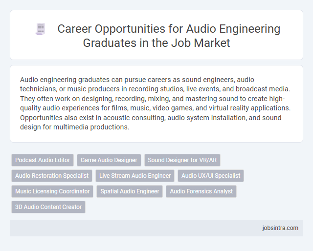 Career Opportunities for Audio Engineering Graduates in the Job Market