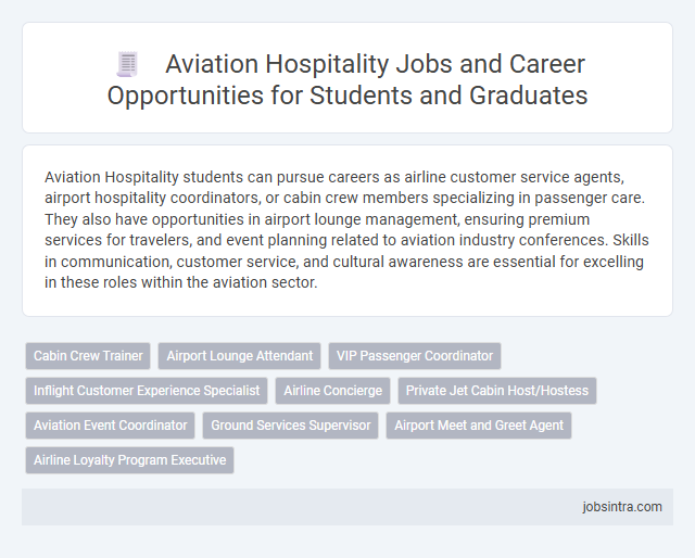 Aviation Hospitality Jobs and Career Opportunities for Students and Graduates