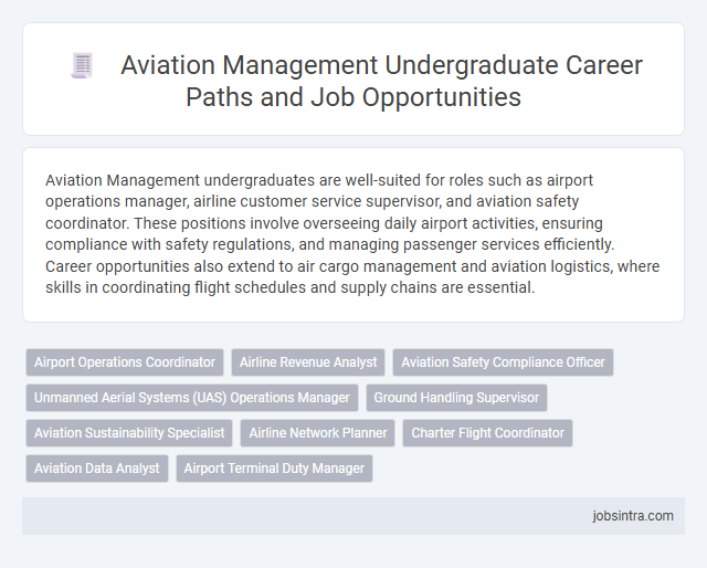 Aviation Management Undergraduate Career Paths and Job Opportunities
