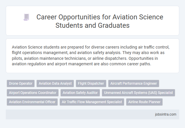 Career Opportunities for Aviation Science Students and Graduates