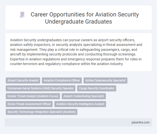 Career Opportunities for Aviation Security Undergraduate Graduates