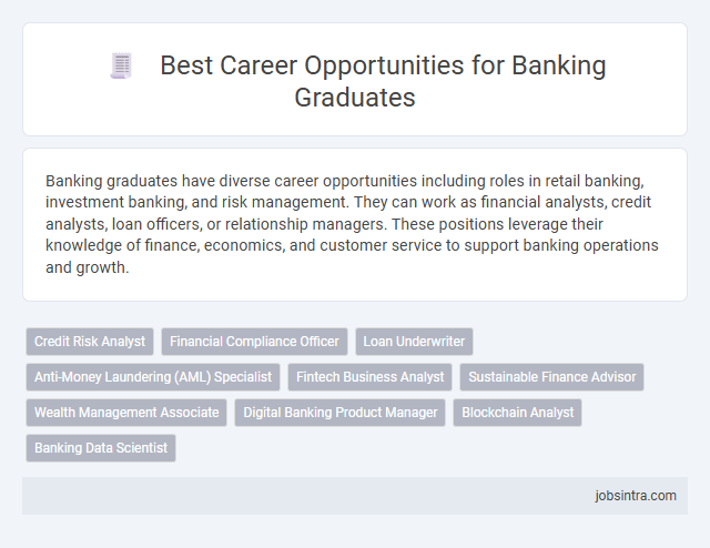 Best Career Opportunities for Banking Graduates