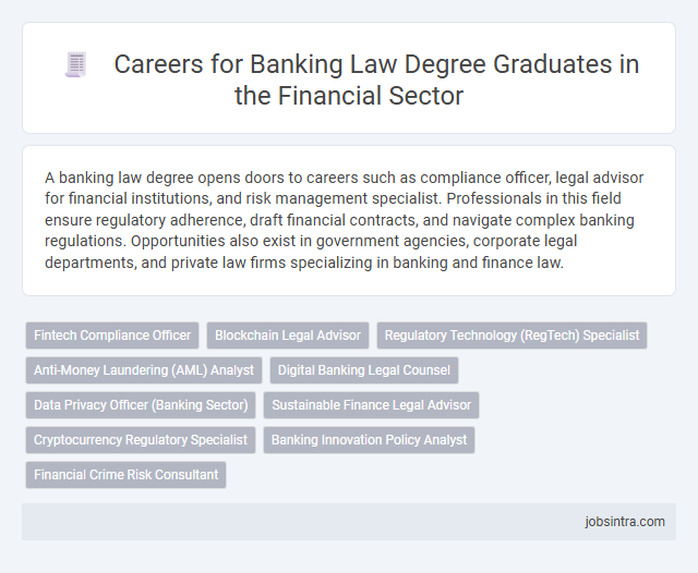 Careers for Banking Law Degree Graduates in the Financial Sector