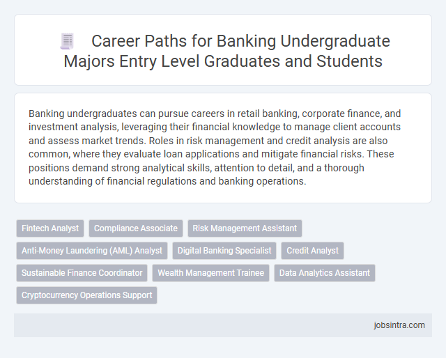 Career Paths for Banking Undergraduate Majors Entry Level Graduates and Students